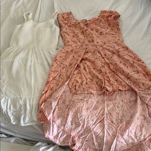Art Class Pink Asymmetrical Tiered Sundress